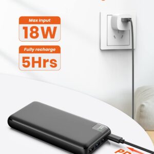 FEELLE Portable Charger Power Bank 27000mAh 22.5W Fast Charging Phone Charger USB-C PD QC 3.0 Battery Pack with 4 Outputs for iPhone Samsung Tablet