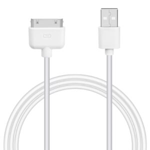 DCNETWORK iPhone 4s Cable USB Sync and Charging Cable for iPhone 4 4s 3G 3GS iPad 1 2 3 iPod Touch Nano 30 Pin Charger Cord Dock Adapter Data 3.3 Feet (White)