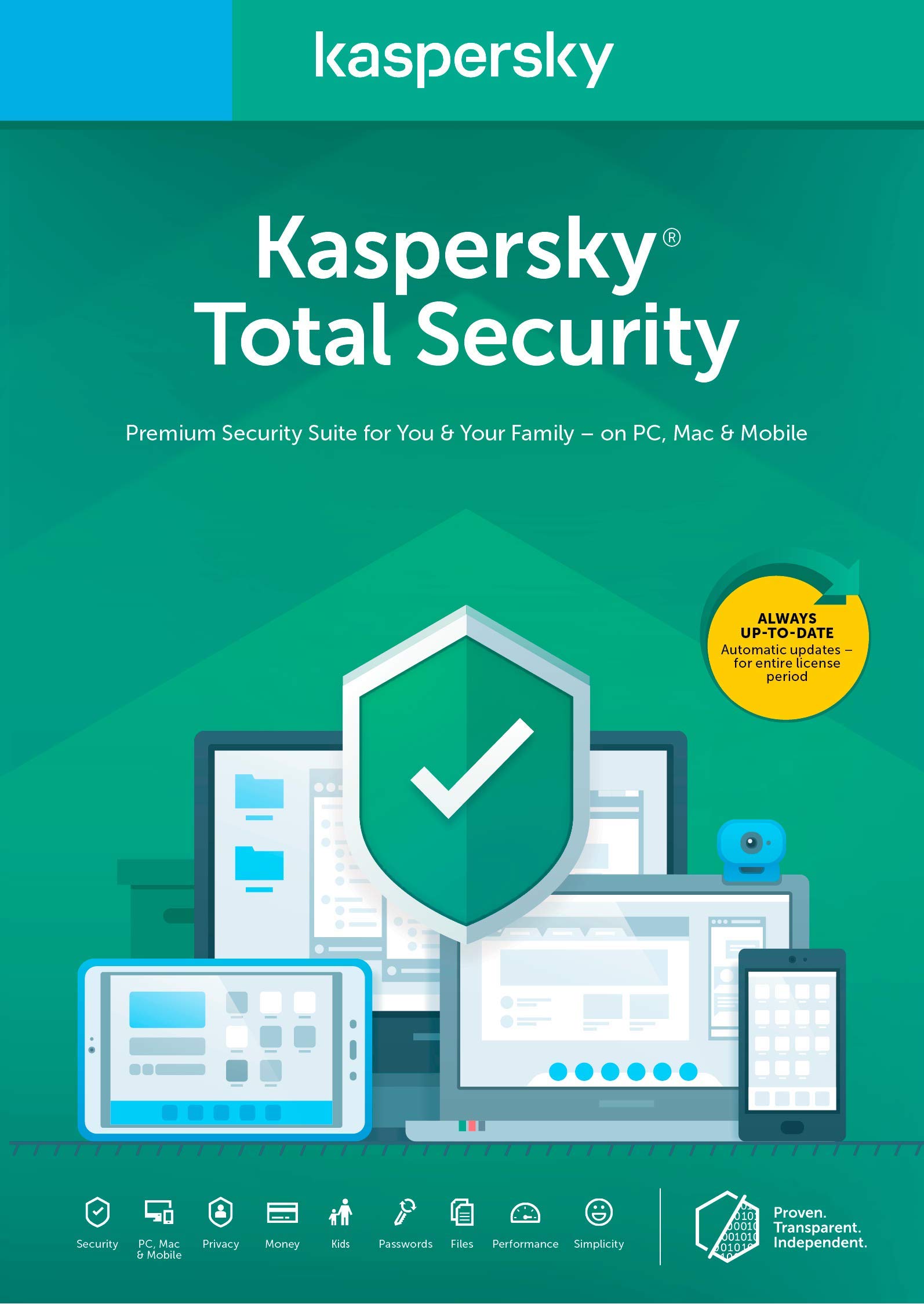 Kaspersky Total Security 2018 | 5 Device | 1 Year [Key Code]