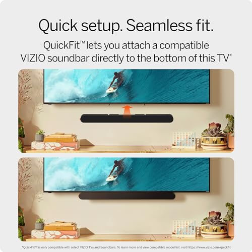 VIZIO 65-inch Quantum Pro 4K QLED 120Hz Smart TV with 1,000 nits brightness, Dolby Vision, Local Dimming, 240FPS @ 1080p PC Gaming, WiFi 6E, Apple AirPlay, Google Cast Built-in (VQP65C-84, 2023)