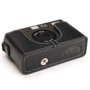 TP Original Handmade Genuine Real Leather Half Camera Case Bag Cover for Contax T3 Black Color