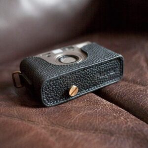 Funper Handmade Genuine Real Leather Half Camera Case Bag Cover for Contax T3 Black