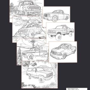 Even More Bad Ass Old Trucks 2 Adult Coloring Book: More Incredible Detailed Coloring Pages of Vintage 4x4 Trucks, & Pickups JUMBO Sized!