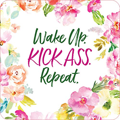 Wake Up Kick Ass Repeat Motivational Card Deck (60 Different Cards)