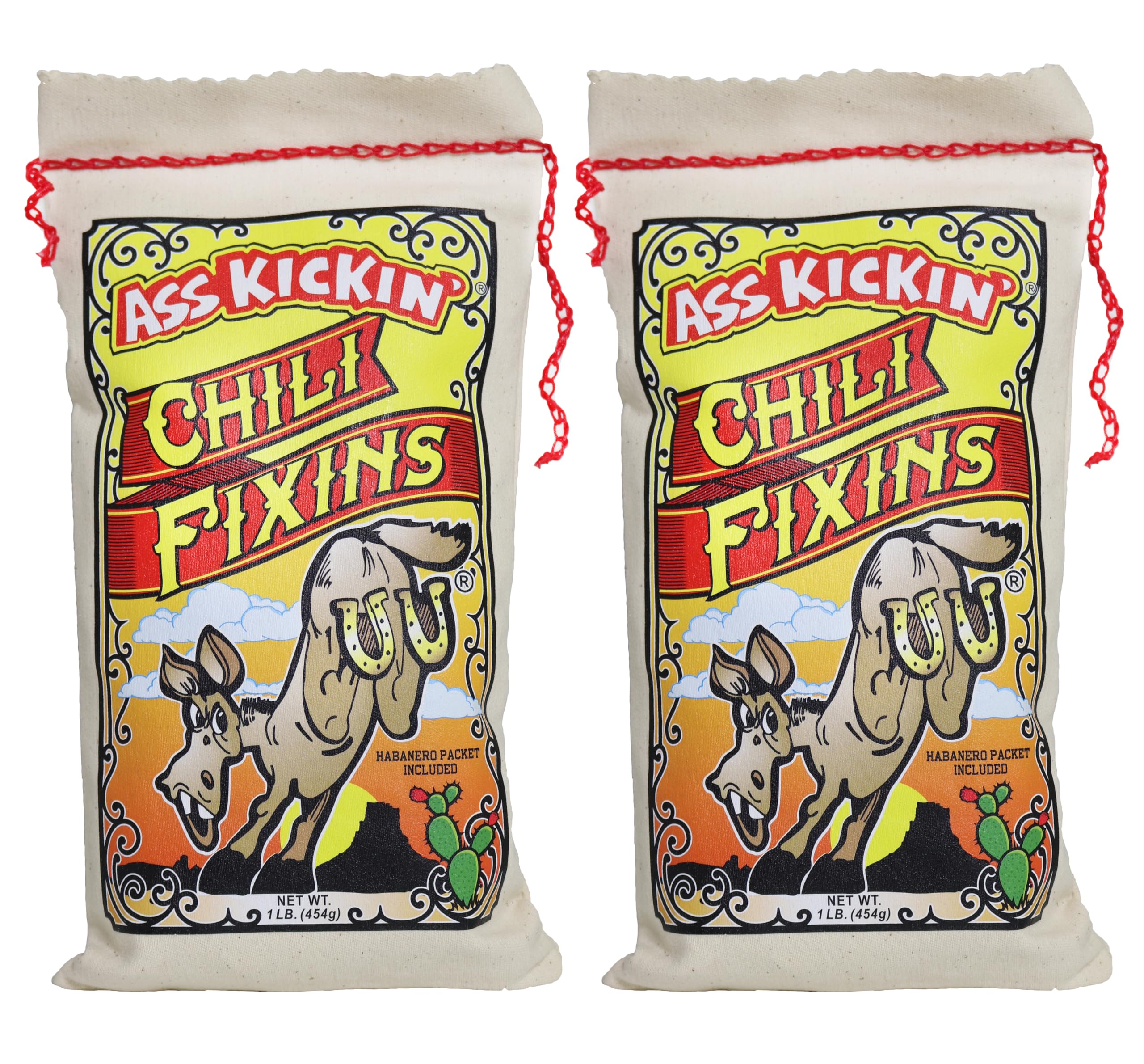 KICKIN' Chili Fixins - 2 Pack - Premium Gourmet Gift Made in the USA - 16oz. each