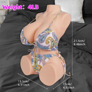 4lb Sex Doll Male Masturbator Realistic Pocket Pussy Vagina & Anal Channels with Big Ass and Boobs Adult Sex Toy for Men Masturbation Pleasure