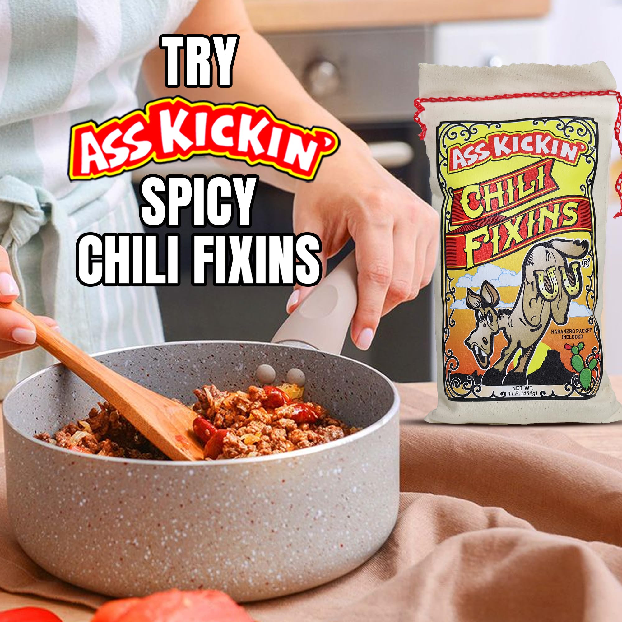 KICKIN' Chili Fixins - 2 Pack - Premium Gourmet Gift Made in the USA - 16oz. each