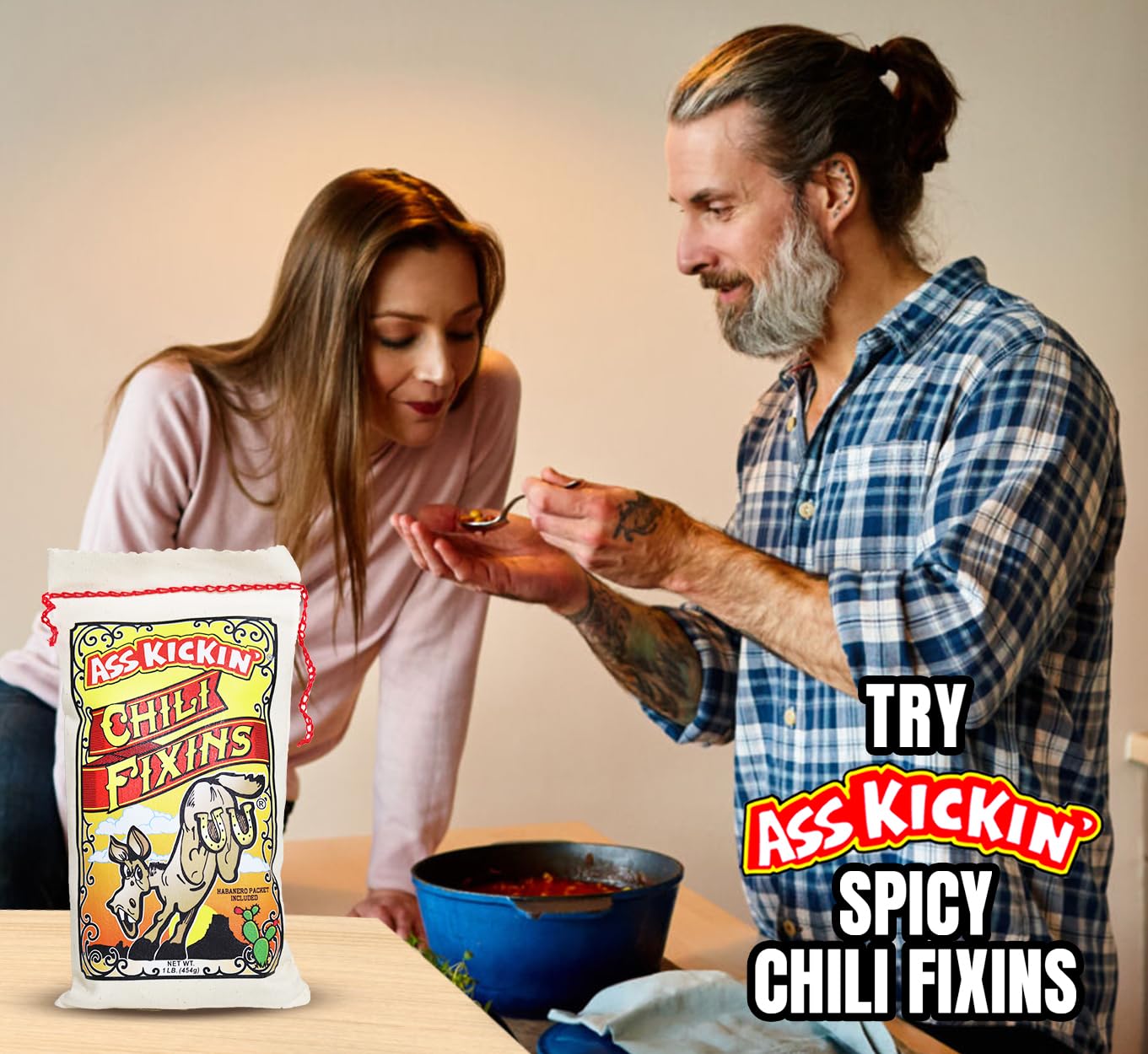 KICKIN' Chili Fixins - 2 Pack - Premium Gourmet Gift Made in the USA - 16oz. each