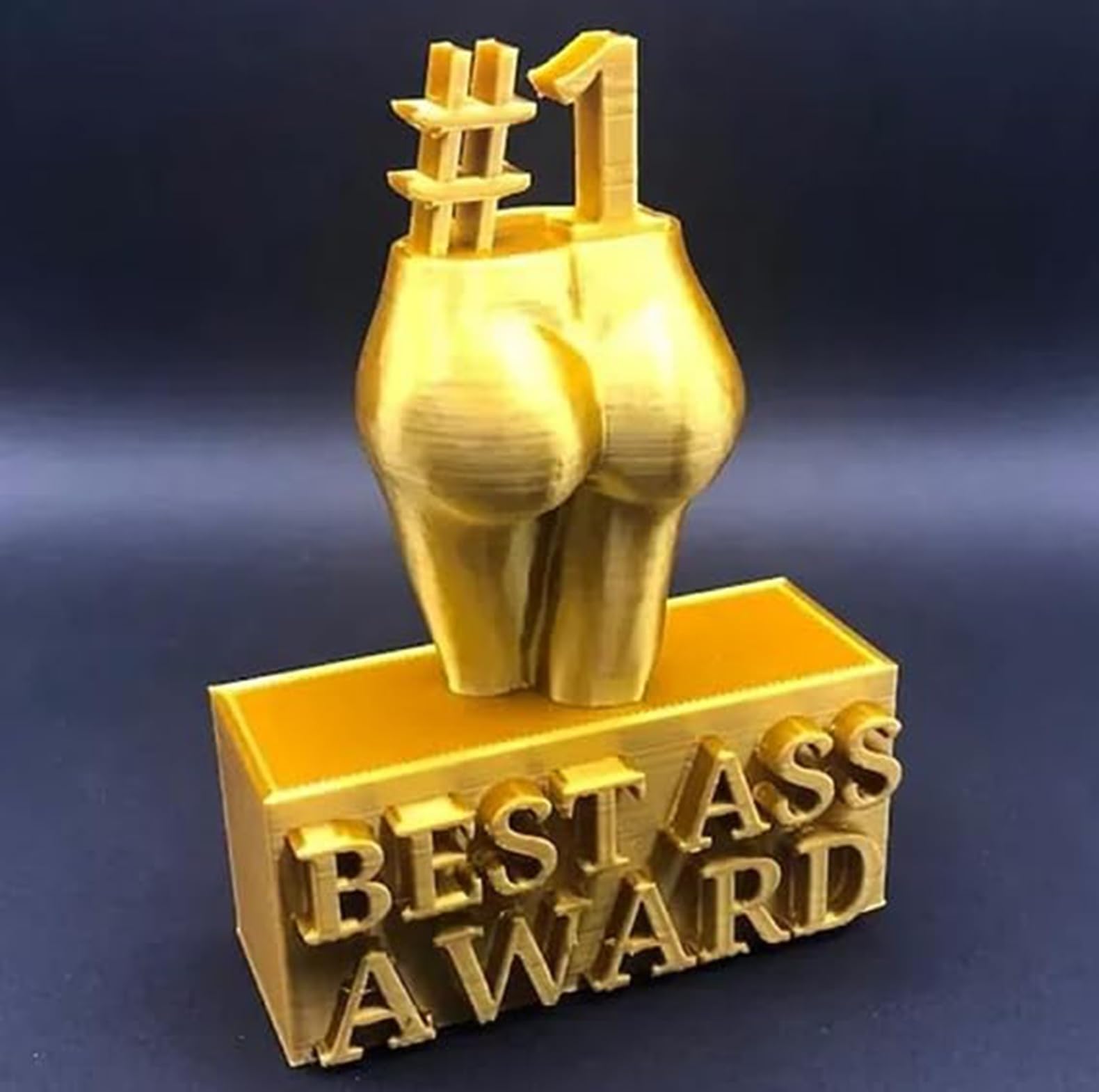 Best Ass Award - Best Boobs Award, Funny Trophy Resin Statue, Mischievous Hip/Boobs Trophy Home, Office Desktop Statue Decoration (Color : Ass, Size : Small(3.93 * 2.36 inch))