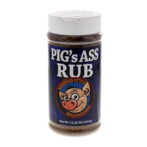 pig's ass rub memphis style bbq seasoning 12.25 ounce bottle