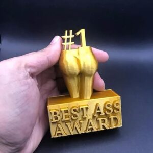 Best Ass Award - Best Boobs Award, Funny Trophy Resin Statue, Mischievous Hip/Boobs Trophy Home, Office Desktop Statue Decoration (Color : Ass, Size : Small(3.93 * 2.36 inch))