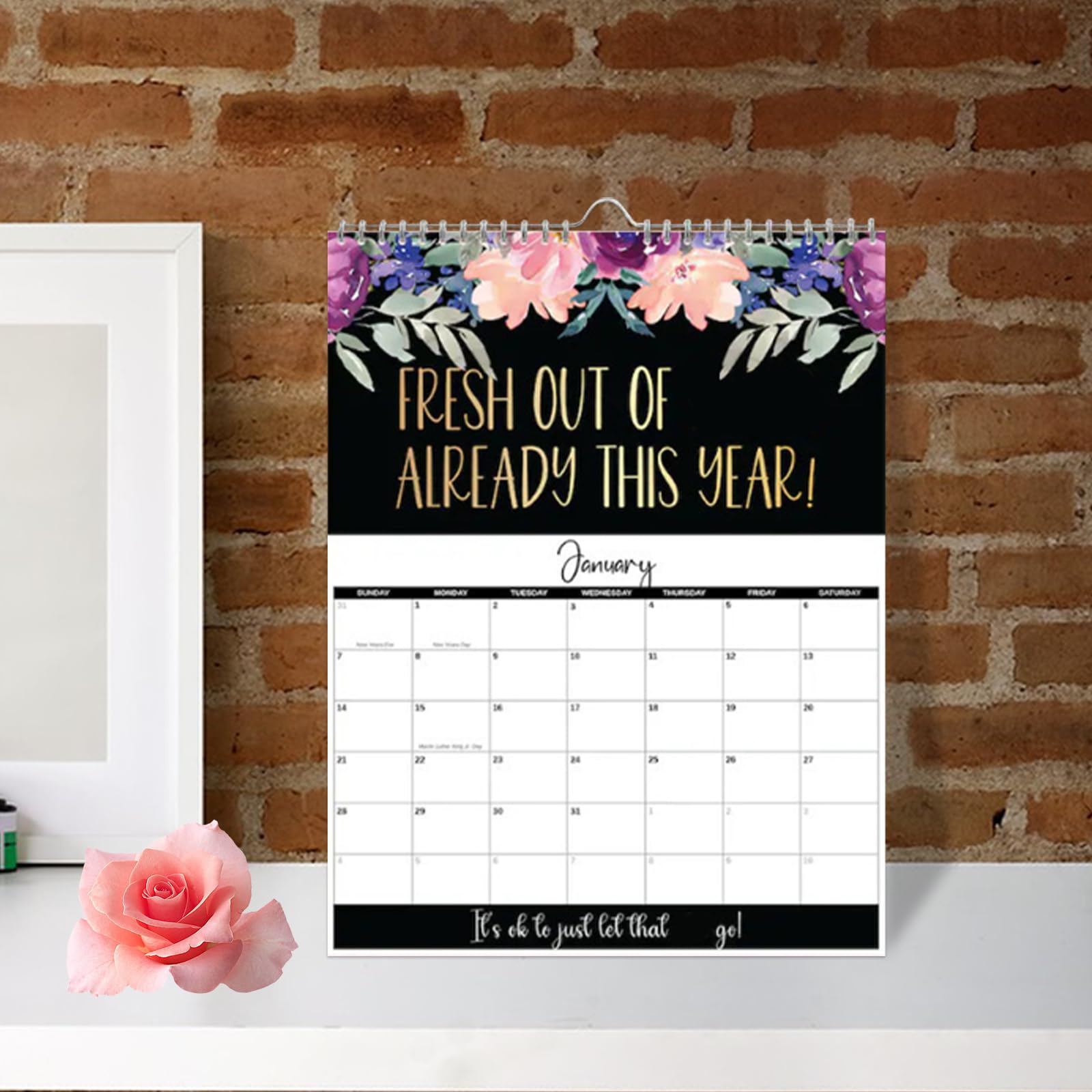 2024 Calendar for Tired Ass Women - Fu-ck It Planner, Funny Swear Word Monthly Gag Gift for Women