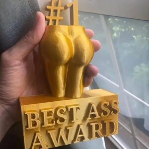 Best Ass Award - Best Boobs Award, Funny Trophy Resin Statue, Mischievous Hip/Boobs Trophy Home, Office Desktop Statue Decoration (Color : Ass, Size : Small(3.93 * 2.36 inch))