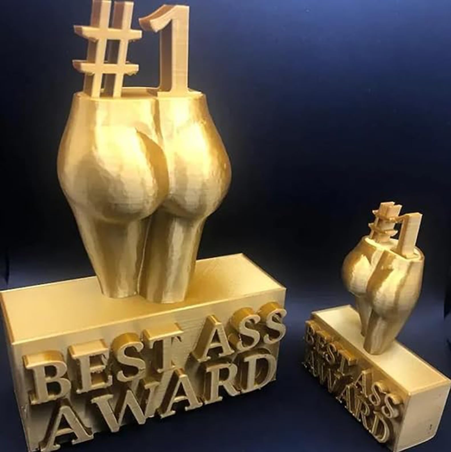 Best Ass Award - Best Boobs Award, Funny Trophy Resin Statue, Mischievous Hip/Boobs Trophy Home, Office Desktop Statue Decoration (Color : Ass, Size : Small(3.93 * 2.36 inch))