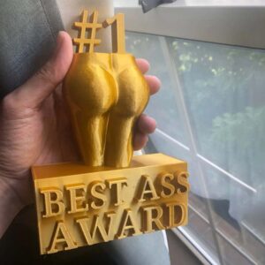 BEMKWG Best Ass Award Female Body Figure Sculpture Trophy Decor Novelty Mischievous Hip ​Butt ​Resin Statue Trophy Funny Home Office Desktop Decoration, for Prank Gift Friend Coworker (Small)