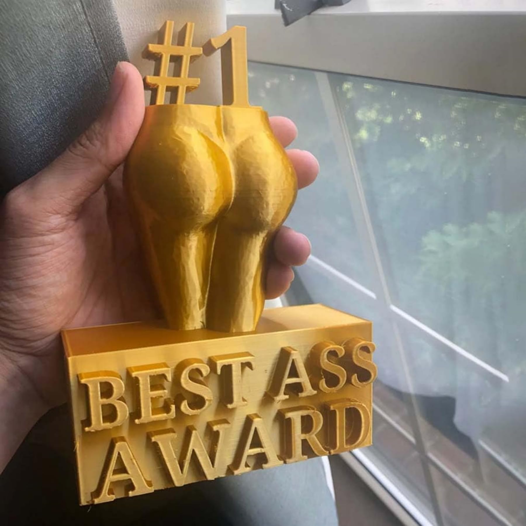 BEMKWG Best Ass Award Female Body Figure Sculpture Trophy Decor Novelty Mischievous Hip ​Butt ​Resin Statue Trophy Funny Home Office Desktop Decoration, for Prank Gift Friend Coworker (Small)