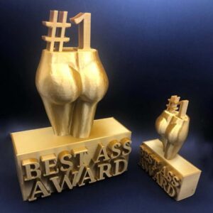 BEMKWG Best Ass Award Female Body Figure Sculpture Trophy Decor Novelty Mischievous Hip ​Butt ​Resin Statue Trophy Funny Home Office Desktop Decoration, for Prank Gift Friend Coworker (Small)