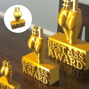 BEMKWG Best Ass Award Female Body Figure Sculpture Trophy Decor Novelty Mischievous Hip ​Butt ​Resin Statue Trophy Funny Home Office Desktop Decoration, for Prank Gift Friend Coworker (Small)