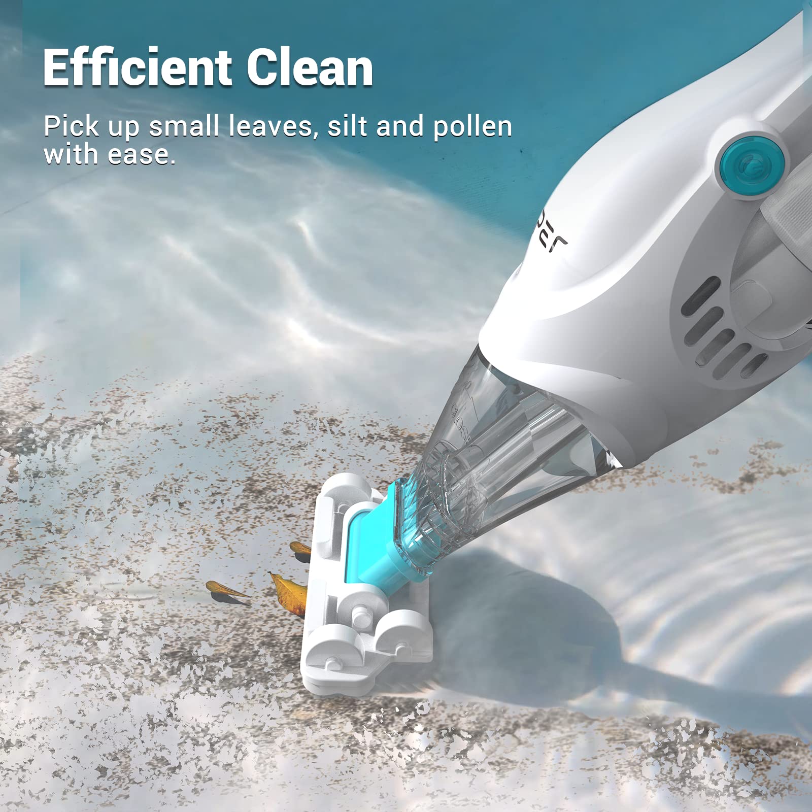 (2023 Upgraded) AIPER Cordless Pool Vacuum, Handheld Rechargeable Swimming Pool Cleaner, 60 Mins Running Time, Deep Cleaning & Strong Suction Ideal for Above & In-ground Pools, Hot Tubs, Spas-Pilot H1