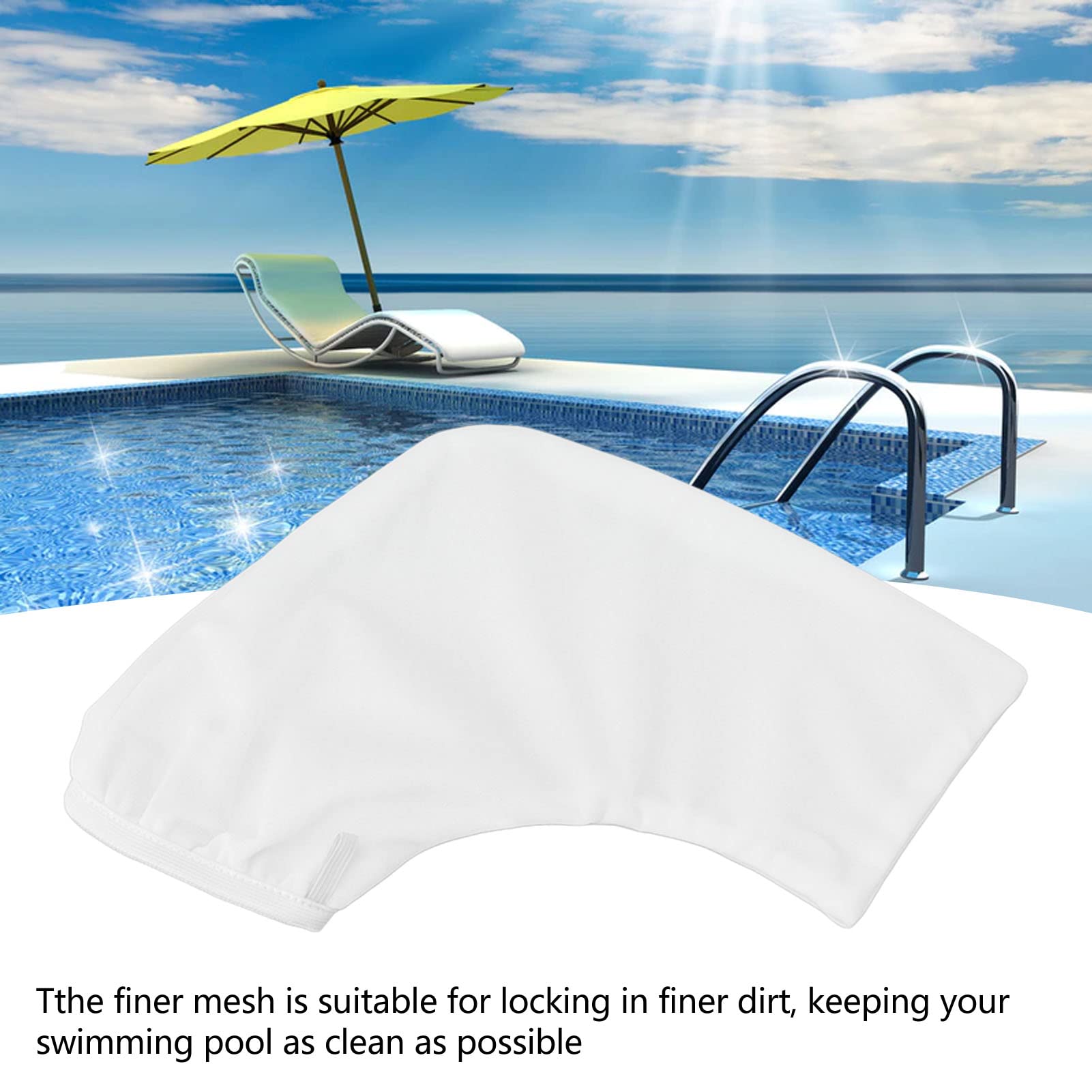 Nylon Mesh Pool Bag, Pool Vacuum Bag for Aiper Cordless Handheld Rechargeable Pool Vacuum for Pilot H1, Filter Sock Pool Vacuum Bag Replacement