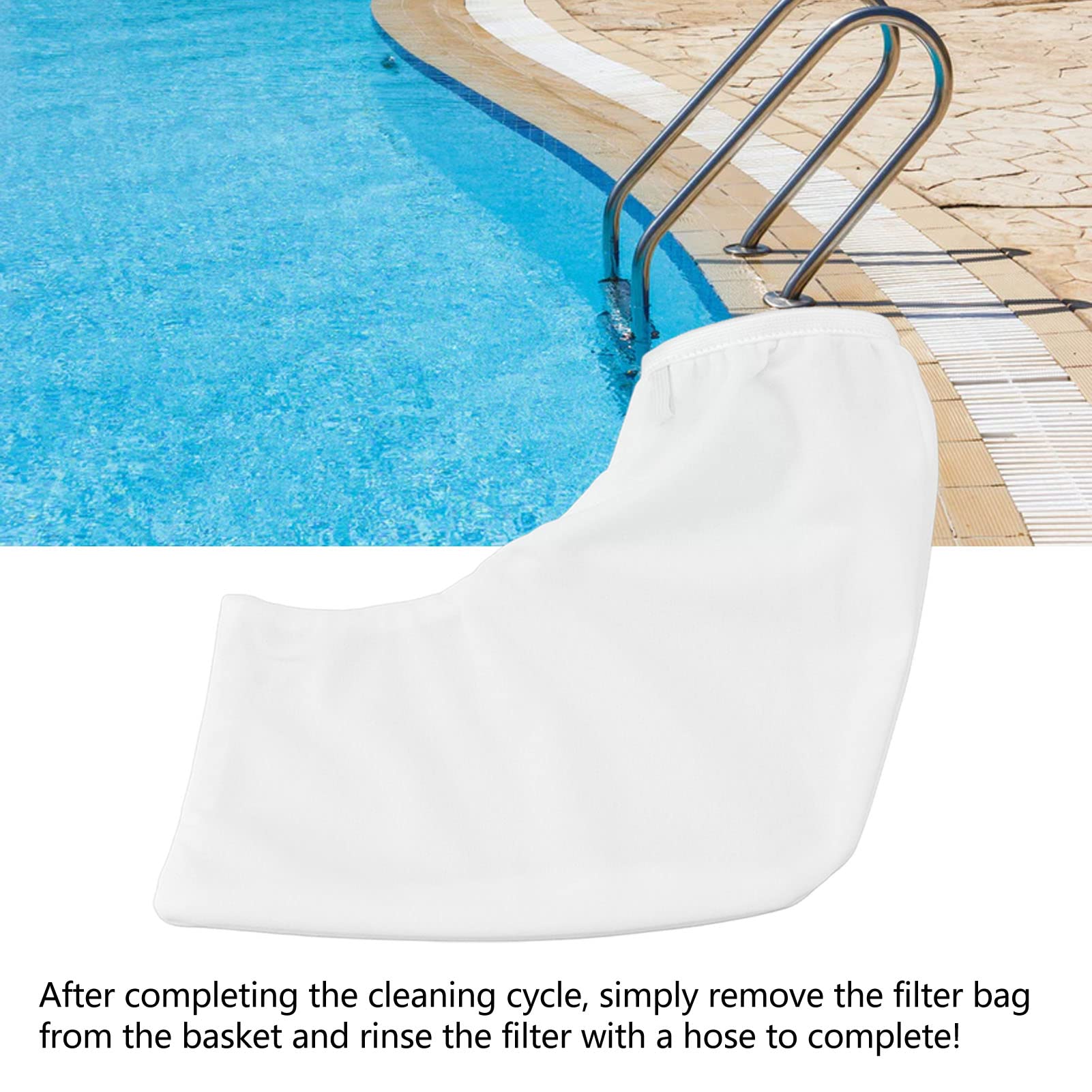 Nylon Mesh Pool Bag, Pool Vacuum Bag for Aiper Cordless Handheld Rechargeable Pool Vacuum for Pilot H1, Filter Sock Pool Vacuum Bag Replacement