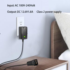 12.6V 1.8A Charger for Aiper Robotic Pool Cleaner Compatible with Aiper Seagull SE 600 HJ1103J HJ1102 600 1000 1500 AIPURY1500 P1111 Robotic Pool Cleaner Charger Power Cord