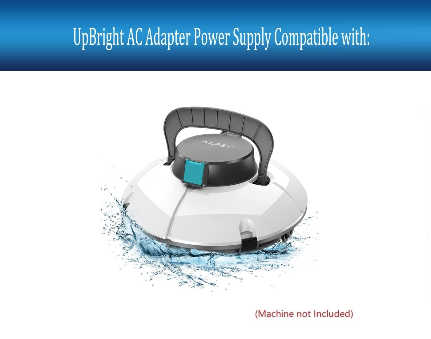 UpBright 2-Pin 12.6V 1A AC/DC Adapter Compatible with AIPER SMART Seagull 600 HJ1102 P1111 Cordless Automatic Robotic Pool Vacuum Cleaner 2600mAh Li-ion Battery Sunshine XSD-1261000NUSD Power Charger