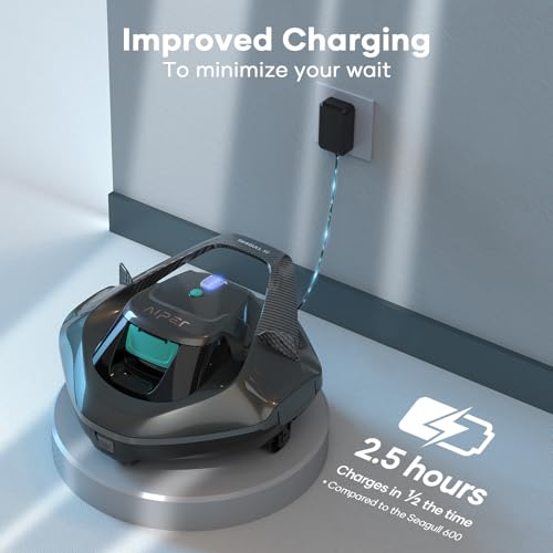 2024 Upgrade AIPER Seagull SE Pool Vacuum, Perfect for above-Ground Pools up to 860 sq.ft, Cordless Robotic Pool Cleaner, Self-Parking Technology
