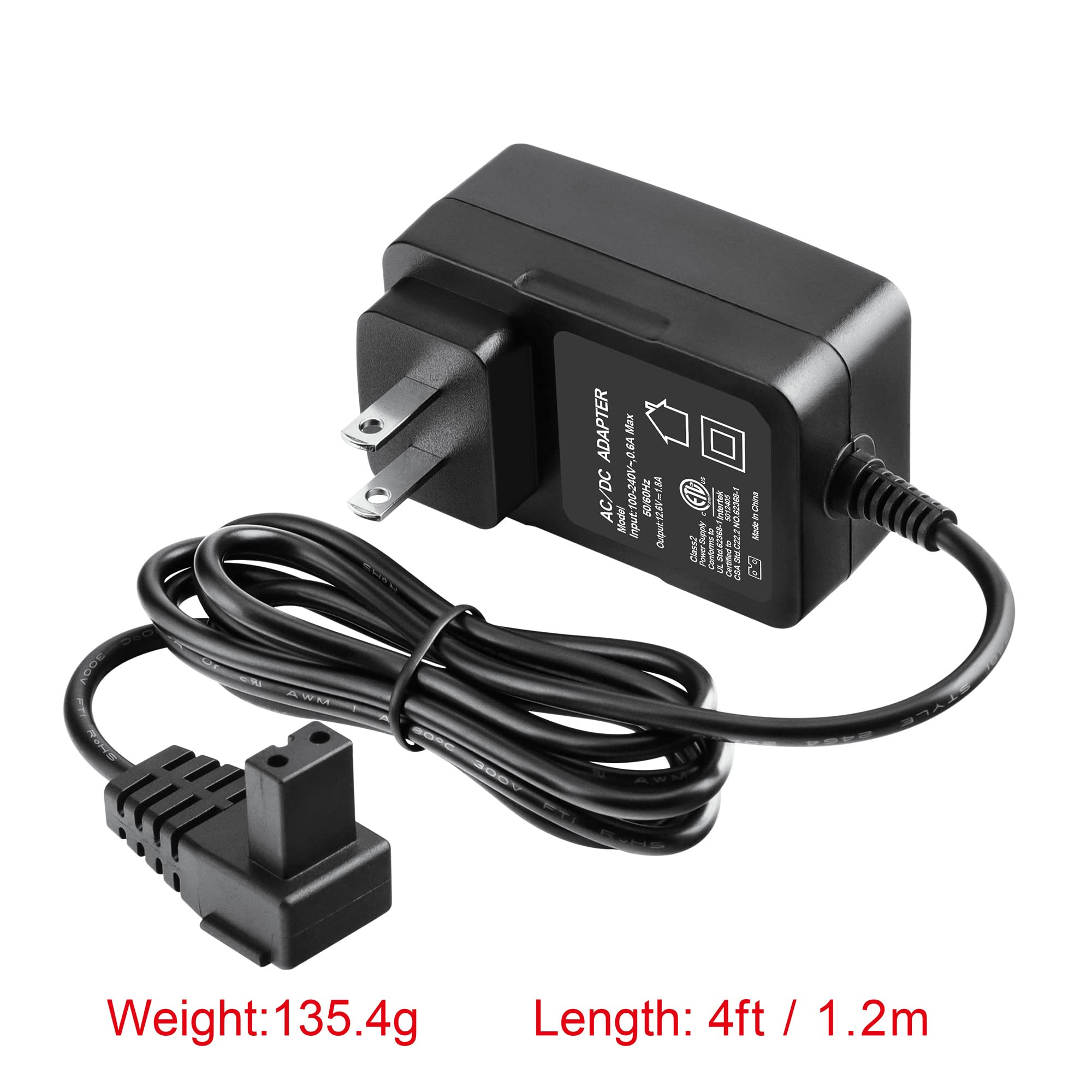 SLLEA 2-Prong 12.6V 1A AC/DC Adapter Compatible with AIPER SMART Seagull 600 HJ1102 Cordless Automatic Robotic Pool Vacuum Cleaner 2600mAh Lithium Ion Battery Sunshine XSD-1261000NUSD Power Charger