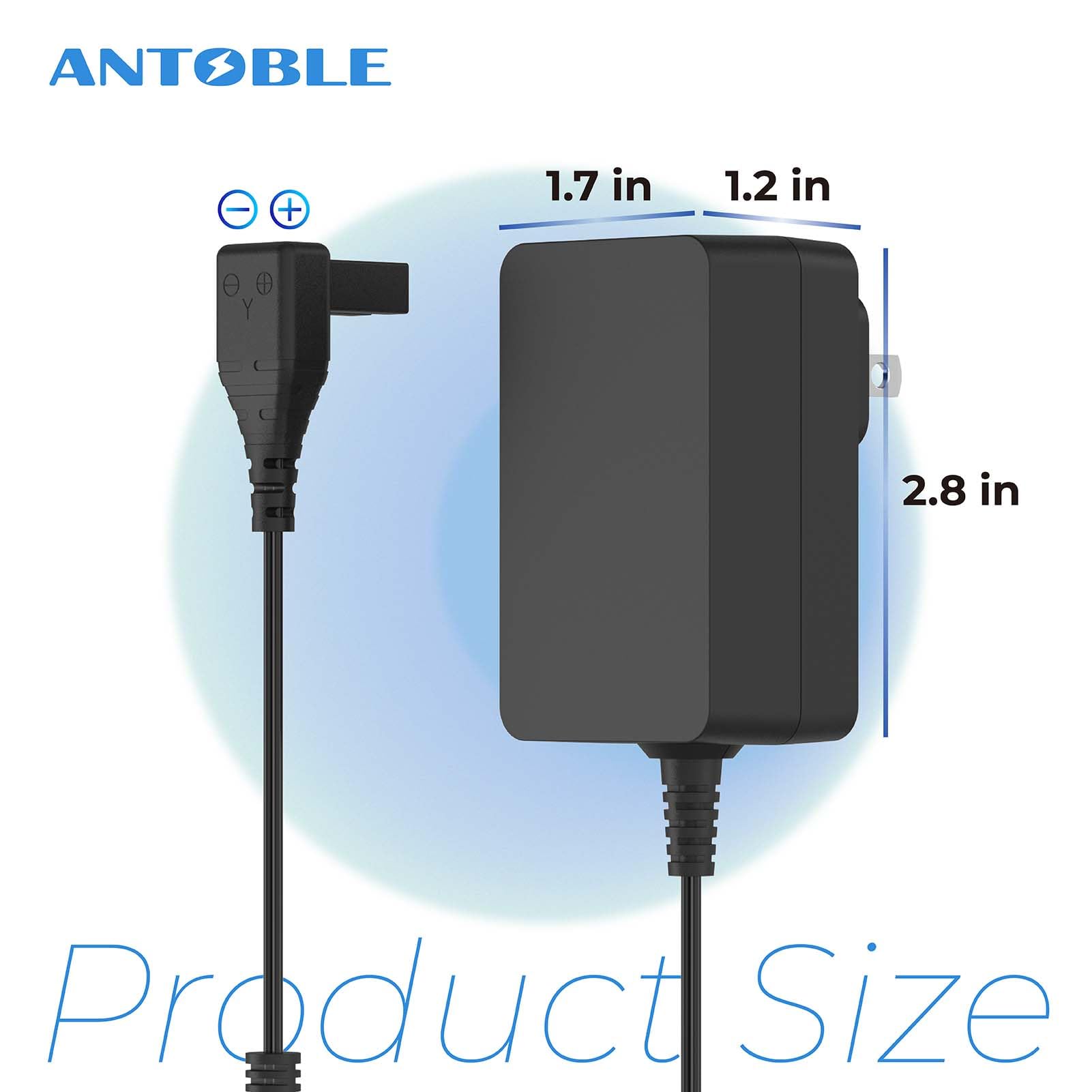 ANTOBLE 12.6V Charger Compatible with Aiper Seagull 1000 600 Smart Pool Cleaner Power Adapter Cord Replacement Parts Pool Vacuum Power Supply for Aiper HJ1103J Automatic Robotic Vac Cleaner Charger