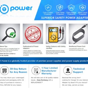 T POWER 12.6v Charger for Aiper Seagull 600 1000 1500 Cordless Vacuum Sunshine HJ1102 eagull 1000 HJ1103J Robotic Pool Cleaner Ac Dc Adapter Class 2 Power Supply