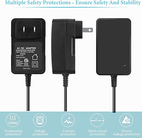 SLLEA 12.6V 2-Prong AC/DC Adapter Compatible with Aiper Seagull 800 800B SE Cordless Robotic Pool Cleaner Lithium Ion Battery 12.6VDC 1.8A DC12.6V 1800mA Power Supply Cord Cable Wall Charger PSU