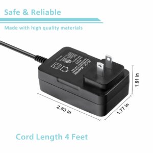 SLLEA 12.6V 1A 2-Prong AC/DC Adapter Compatible with Aiper Smart AIPURY600 AIPURY 600 Cordless Automatic Robotic Pool Vacuum Cleaner 2600mAh Lithium Ion Battery Xinsu Global XSG1261000US Charger