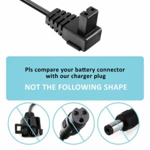 SLLEA 12.6V 1A 2-Prong AC/DC Adapter Compatible with Aiper Smart AIPURY600 AIPURY 600 Cordless Automatic Robotic Pool Vacuum Cleaner 2600mAh Lithium Ion Battery Xinsu Global XSG1261000US Charger