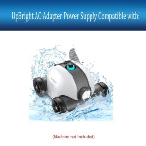 UpBright 12.6V 2-Prong AC/DC Adapter Compatible with AIPER Seagull 1000 HJ1103J AIPURY1000 AIPURY 1000 Cordless Automatic Robotic Pool Vacuum Cleaner 5000mAh Lithium Ion Battery 1.8A Power Charger PSU