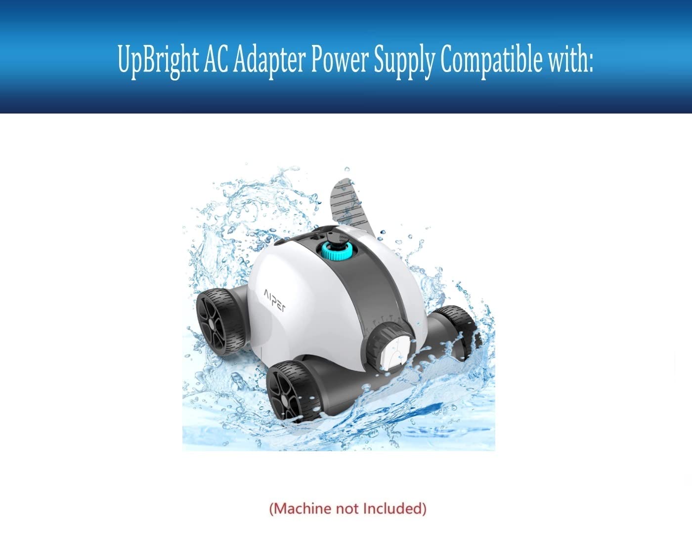 UpBright 12.6V 2-Prong AC/DC Adapter Compatible with AIPER Seagull 1000 HJ1103J AIPURY1000 AIPURY 1000 Cordless Automatic Robotic Pool Vacuum Cleaner 5000mAh Lithium Ion Battery 1.8A Power Charger PSU