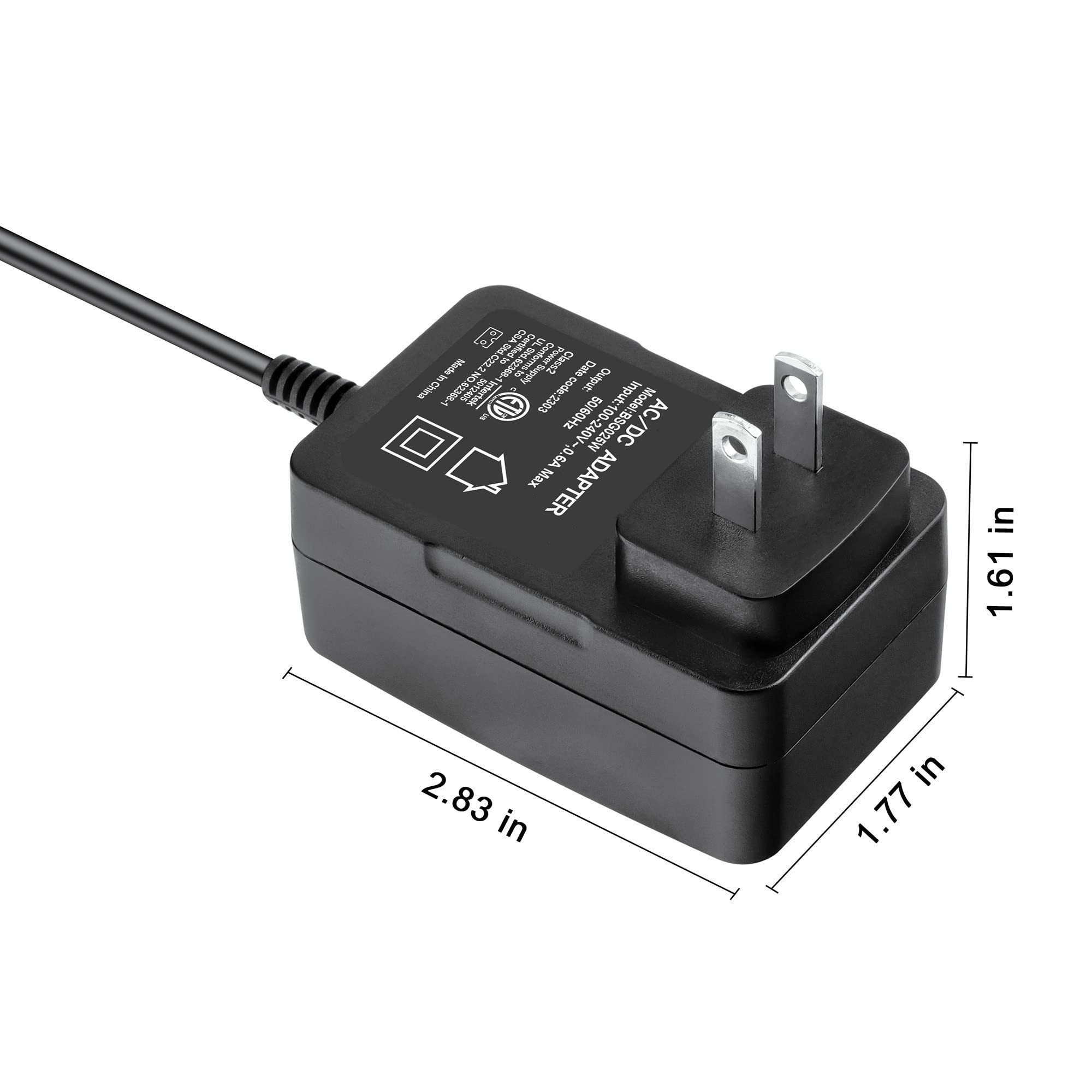 J-ZMQER 12.6V 2-Prong AC/DC Adapter Compatible with AIPER Seagull 1000 HJ1103J AIPURY1000 AIPURY 1000 Cordless Automatic Robotic Pool Vacuum Cleaner 5000mAh Lithium Ion Battery 1.8A Power Charger PSU