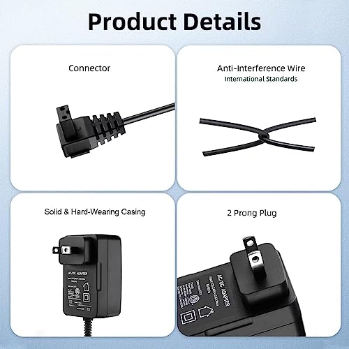 kybate 12.6V 2-Prong AC/DC Adapter Compatible with AIPER Seagull 1000 HJ1103J AIPURY1000 AIPURY 1000 Cordless Automatic Robotic Pool Vacuum Cleaner 5000mAh Lithium Ion Battery 1.8A Power Charger PSU