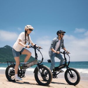 Oraimo Folding Electric Bike for Adults, 750W Brushless Motor(Peak 1000W), 48V 12Ah Hidden Battery Up to 50 Miles, 3.5H Fast Charge, 20" Fat Tire Ebike, 7 Speed Gear (Magic Gray, Standard)