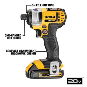 DEWALT 20V MAX* Blower for Jobsite, Compact, Tool Only (DCE100B) with DEWALT 20V MAX* Cordless Drill Combo Kit, 2-Tool (DCK240C2)