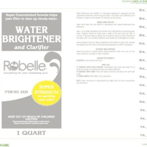 Robelle 2420 Pool Clear Water Clarifier for Pools, 1-Quart