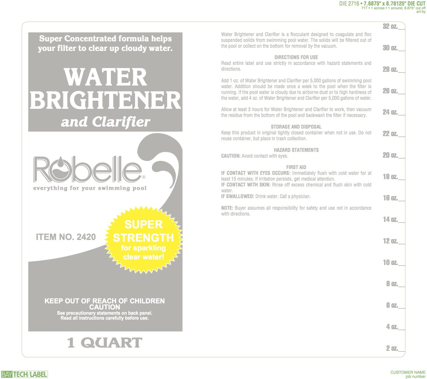 Robelle 2420 Pool Clear Water Clarifier for Pools, 1-Quart