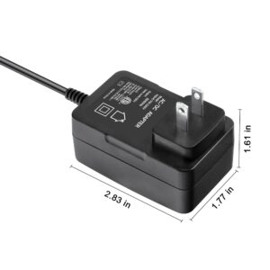 Hustery 12.6V 1A 2-Prong AC/DC Adapter Compatible with Aiper Smart AIPURY600 AIPURY 600 Cordless Automatic Robotic Pool Vacuum Cleaner 2600mAh Lithium Ion Battery Xinsu Global XSG1261000US Charger