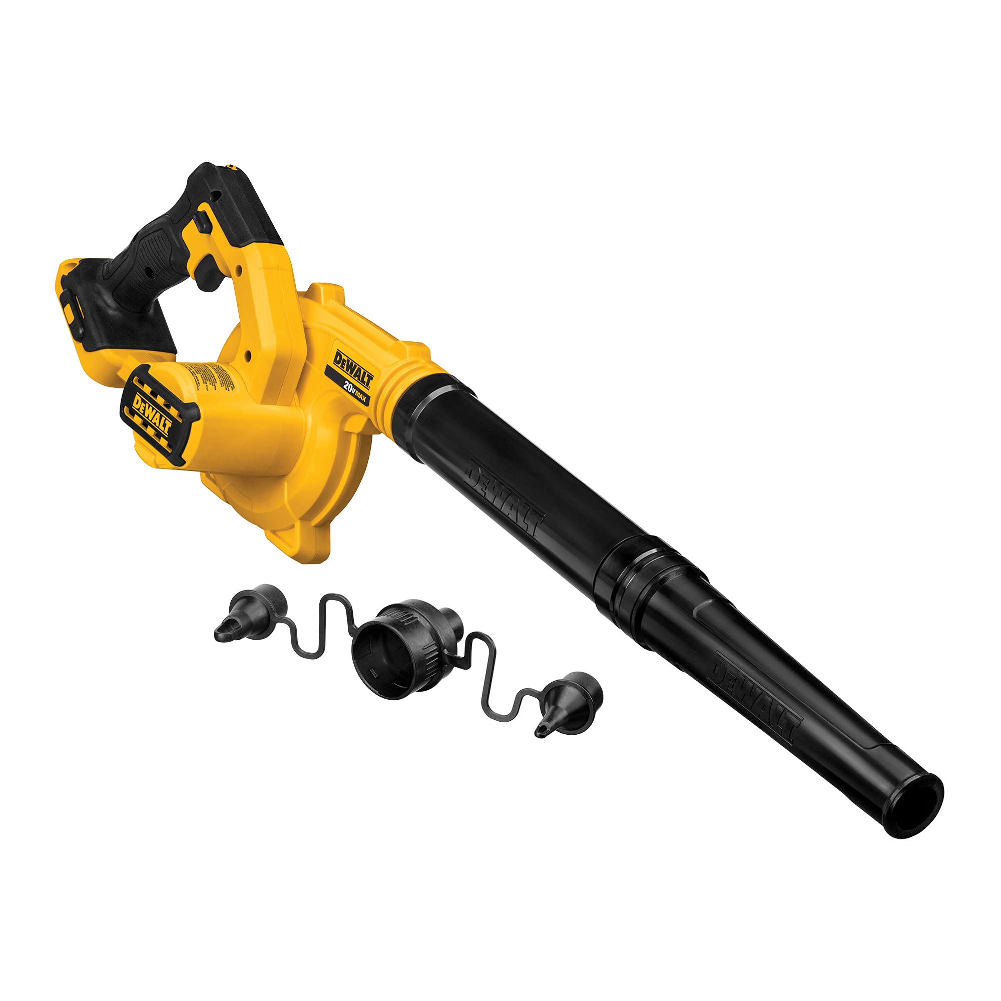 DEWALT 20V MAX* Blower for Jobsite, Compact, Tool Only (DCE100B) with DEWALT 20V MAX* Cordless Drill Combo Kit, 2-Tool (DCK240C2)