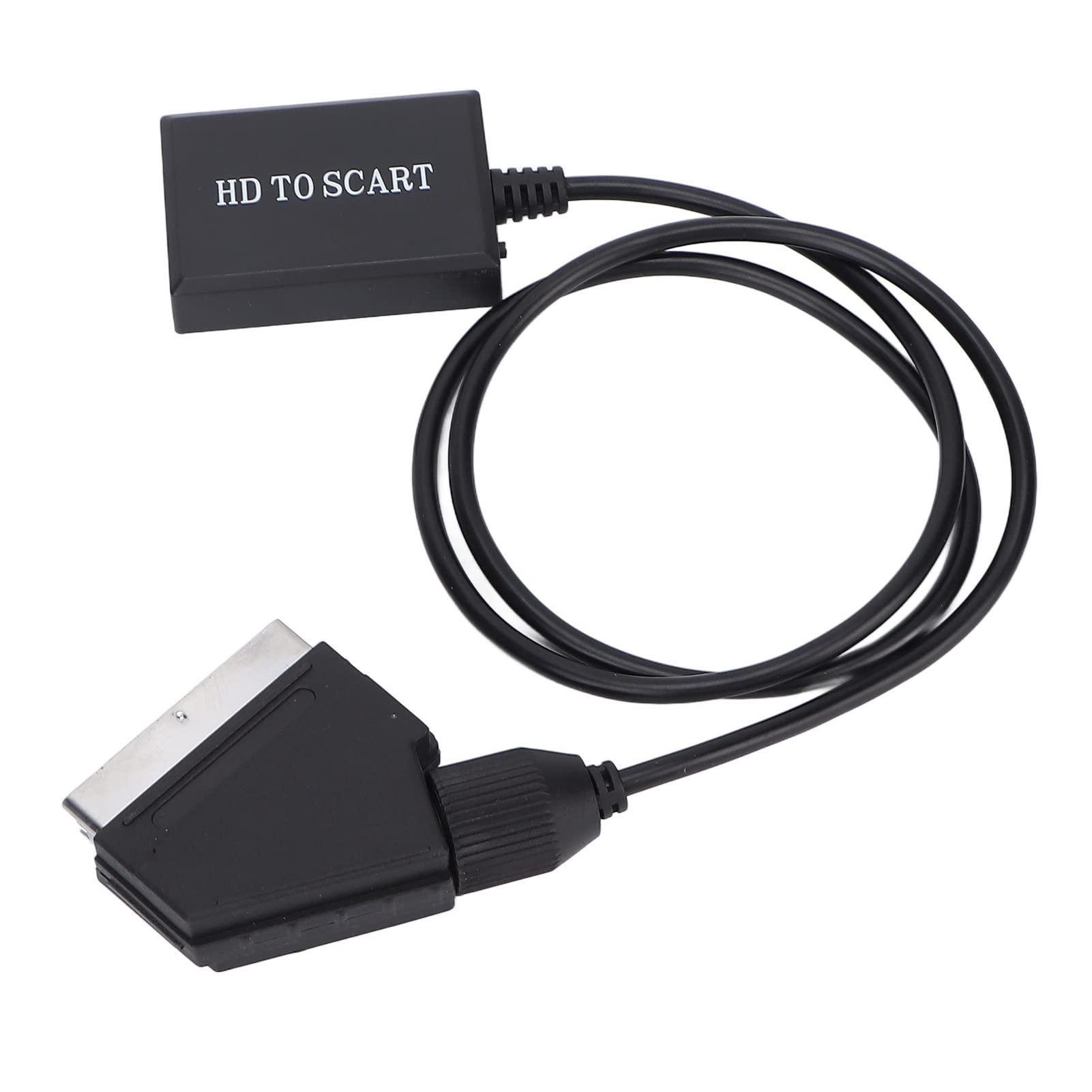 HDMI to SCART Converter, HD Digital Video HDMI to Analog Video and L/R Audio Adapter Support DVI, for CRT/VHS/DVD CVBS Play