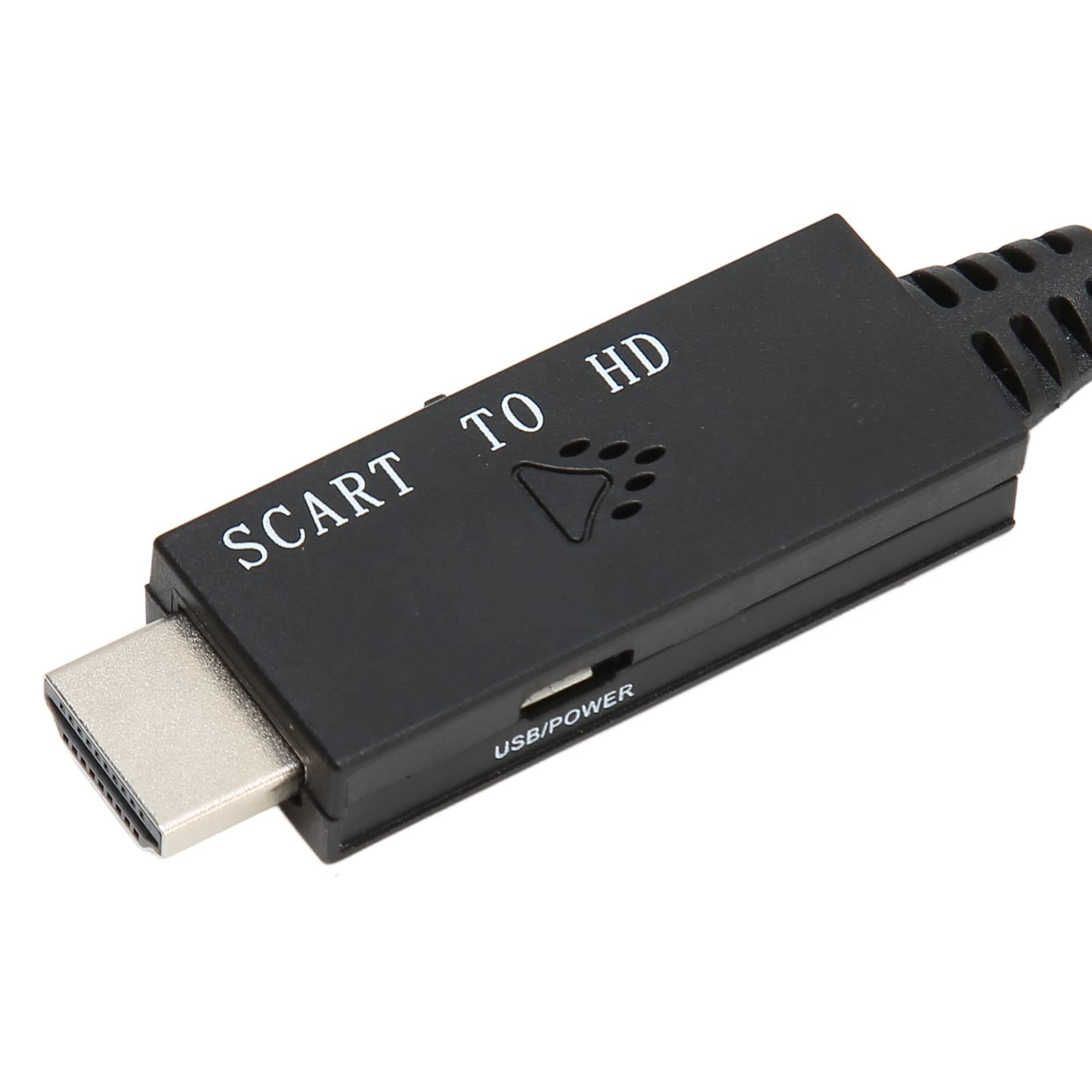 Scart to Converter Adapter, 1080P 60Hz HD Video, USB Power Cable, Plug and Play, for VHS DVD CRT TVs