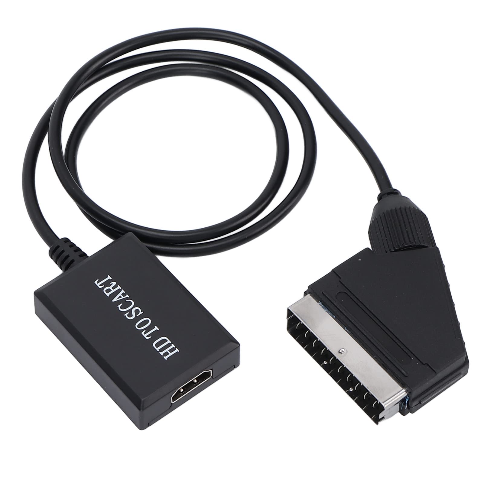 HDMI to SCART Converter, HD Digital Video HDMI to Analog Video and L/R Audio Adapter Support DVI, for CRT/VHS/DVD CVBS Play