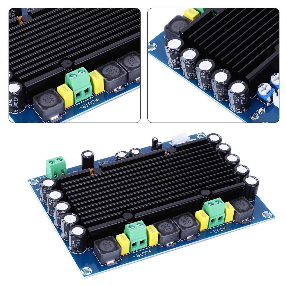 Audio Amplifier Board, DC12 24V Amplifier Module 2 Channel Digital High Power Potentiometer Board, 150W + 150W AMP for Bookshelf Speakers, CRT TVs, Radios, etc.