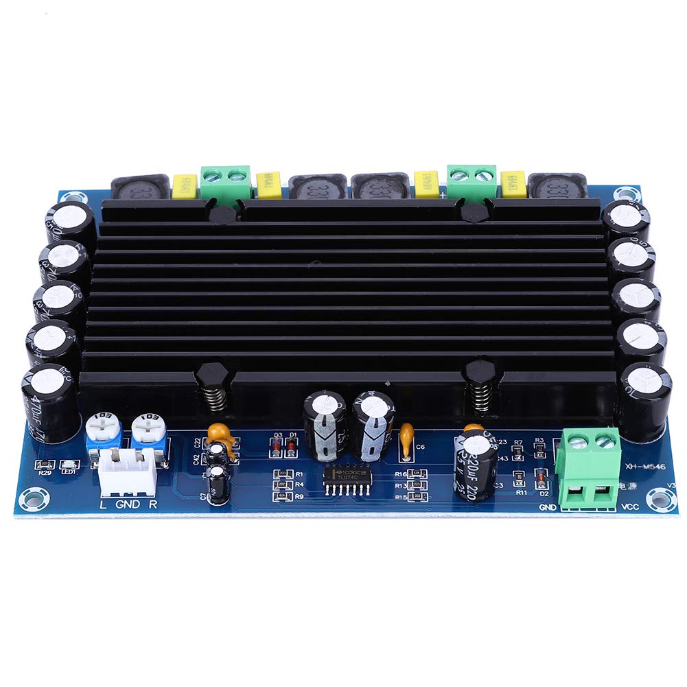 Audio Amplifier Board, DC12 24V Amplifier Module 2 Channel Digital High Power Potentiometer Board, 150W + 150W AMP for Bookshelf Speakers, CRT TVs, Radios, etc.