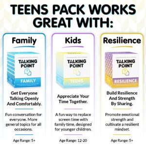 200 Teens Conversation Cards - Connecting Parents with their Teenagers - Reduce Screentime with Fun & Deep Conversation - Avoid Conflict, Improve Communication & Learn More About Your Teen Boy or Girl